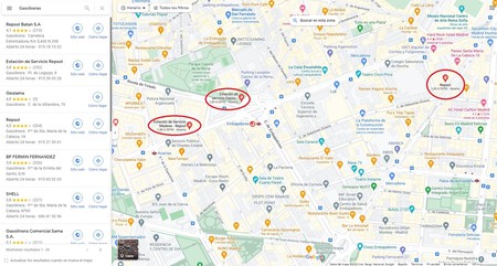 Gasolineras Google Maps