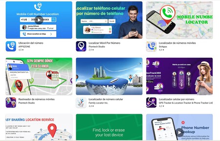 Algunas apps de Google Play que prometen localizar números de teléfono