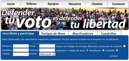 Defiendetuvoto.com: una web para que los ciudadanos vigilen las elecciones venezolanas
