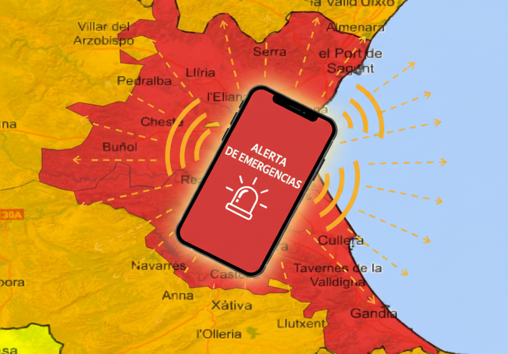 Las alertas de los móviles en Valencia y Castellón esta vez sí han sonado con anticipación. ES-Alert avisa del “riesgo extremo” por lluvias