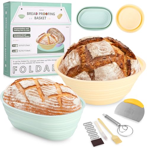 12PCS Cestas para Pan de Silicona