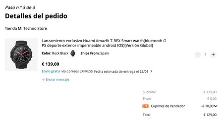 Correa malla de metal Amazfit T-REX / T-REX Pro