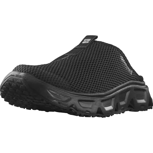 Salomon Reelax Slide 6.0 Zuecos de Recuperación para Hombre, Zancada amortiguada, Comodidad instantánea y duradera, Uso versátil, Black, 44