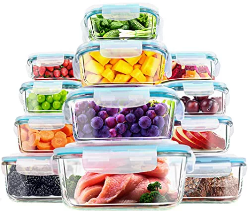 KICHLY - Recipientes De Vidrio Para Alimentos - Paquete De 12