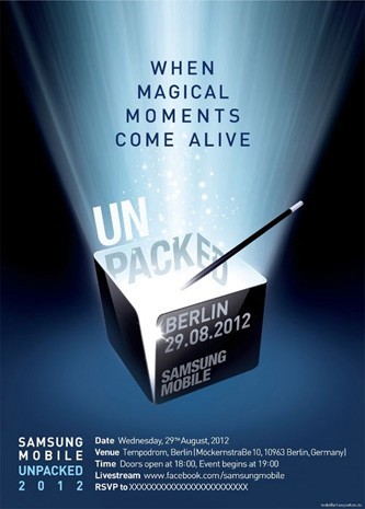 Samsung Unpacked Agosto 2012