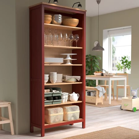 Hemnes Libreria Tinte Rojo Tinte Marron Claro 1133266 Pe878519 S5