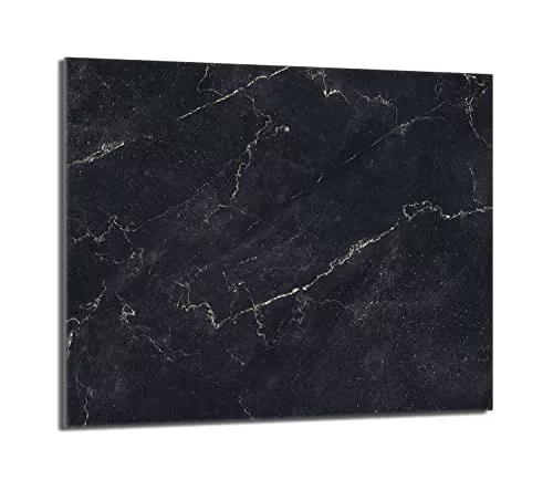 DarHaus Placa protectora de vitrocerámica 60 x 52 cm 1 pieza cocina eléctrica universal para inducción protección contra salpicaduras tabla de cortar de vidrio templado como decoración, MÁRMOL