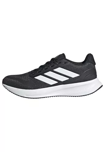 adidas RUNFALCON 5 Shoes Junior, Zapatos Bajos Que no Son de fútbol Unisex Adulto, Core Black/Cloud White/Core Black, 39 1/3 EU