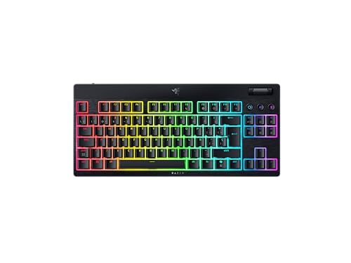 Razer BlackWidow V4 Tenkeyless HyperSpeed Low Profile - Teclado Gaming inalámbrico con tecnología “Hot Swap” - HyperSpeed y BT - Rueda multifunción - Orange Switch | QWERTY ES Diseño