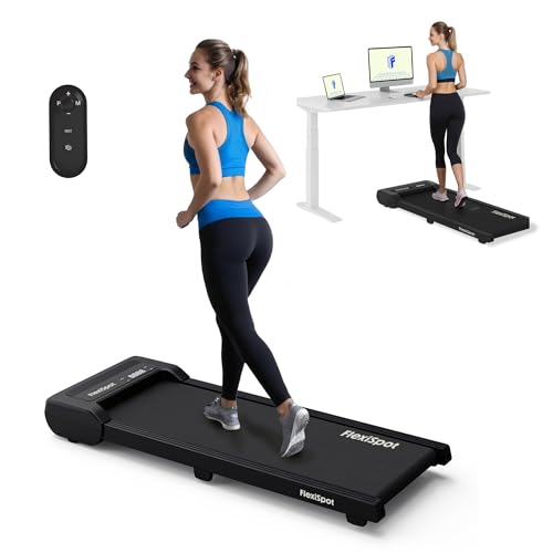 FlexiSpot GP Básico Cintas de Correr, Cinta de Andar Eléctrica, Pantalla LED, Mando a Distancia Inalámbrico, Antideslizante y Amortiguación de Impactos,Capacidad de 120 KG-Negro