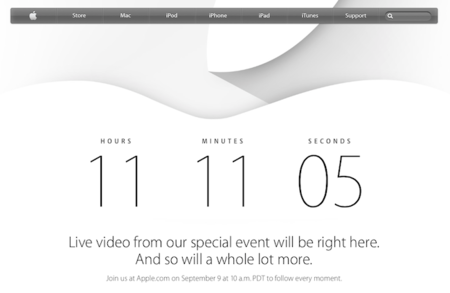 Ya tenemos cuenta atrás en la página de Apple para la Keynote de esta tarde
