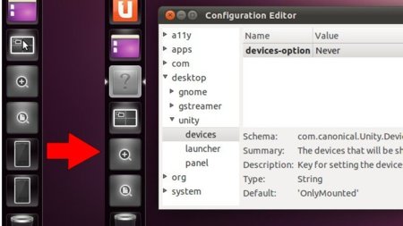 Quitar del launcher los iconos de las unidades montadas