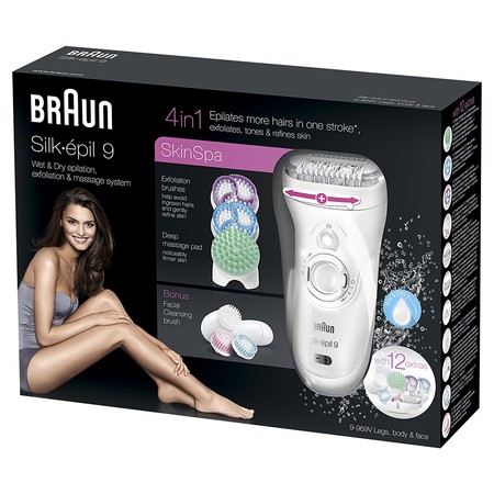 La depiladora con sistema de exfoliación 4 en 1 Braun Silk-épil 9 por 99,99 euros y envío gratis