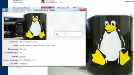 Averigua las propiedades de una imagen online desde el menú contextual en Chrome