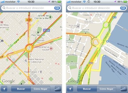 Google Maps con tráfico en tiempo real. ¿La solución a los atascos?