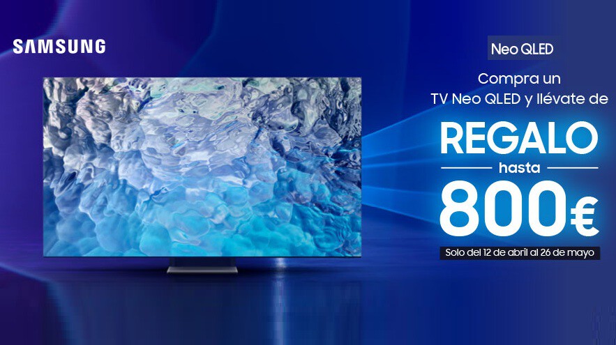 Ofertón de lanzamiento para los smart TV Samsung Neo QLED 2022: hasta 800 euros de reembolso y 10% de descuento en El Corte Inglés