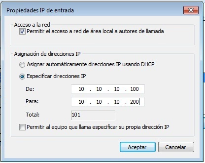 Rango de direcciones IP