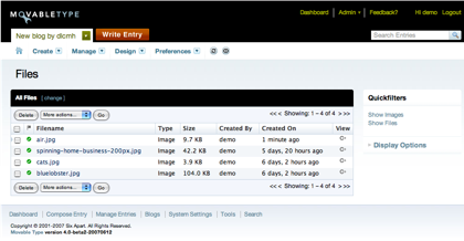 Prueba Movable Type 4 online