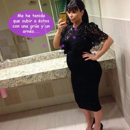 Kim Kardashian no se apea de los tacones ni aunque se rompa los tobillos