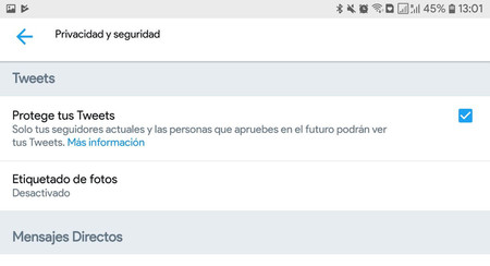 Un error en Twitter para Android hizo públicos los tuits privados de algunas cuentas, desde 2014