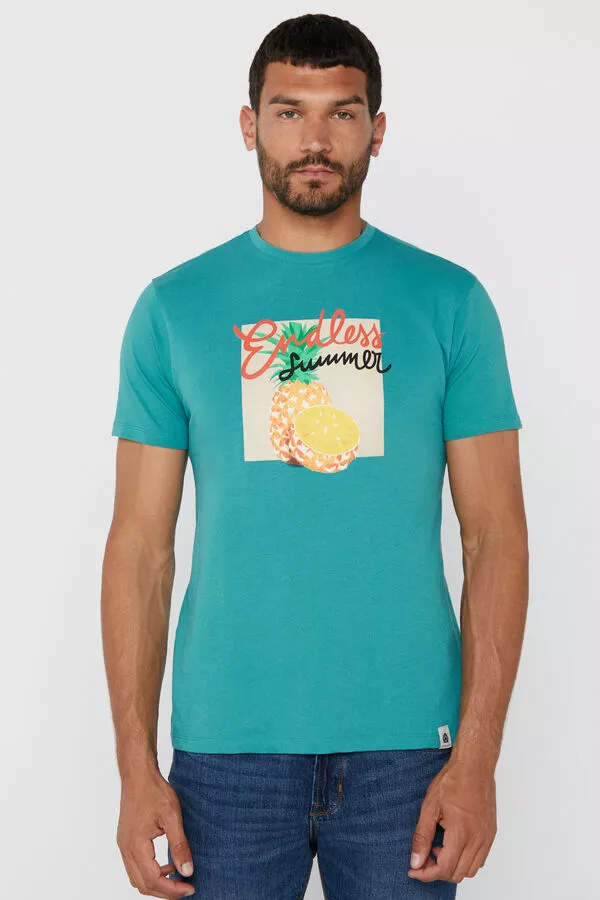 Camiseta estampada delantero de piña