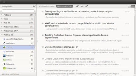 Pure Reeder pone una interfaz "a lo iPad" a Google Reader