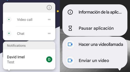 その前と後。これらのスクリーンショットを見ると、Google が Android 14 で長押しを排除したことが明らかです。