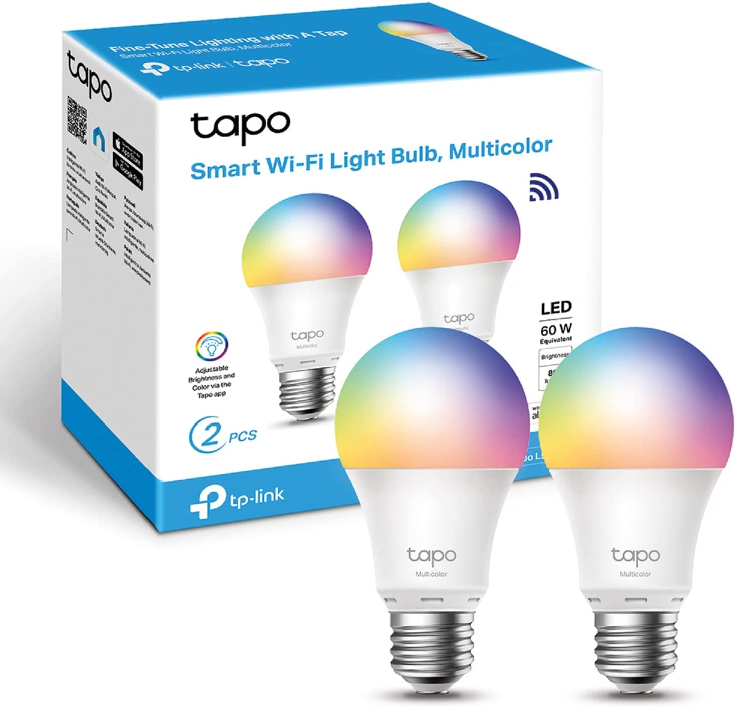 TP-Link Tapo L530E Bombilla Inteligente LED Wi-Fi Multicolor E27 Pack 2 Unidades