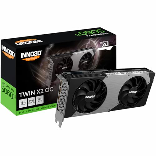 Tarjeta Gráfica INNO3D GeForce RTX 5060 TWIN X2 OC 8GB GDDR7 DLSS4
