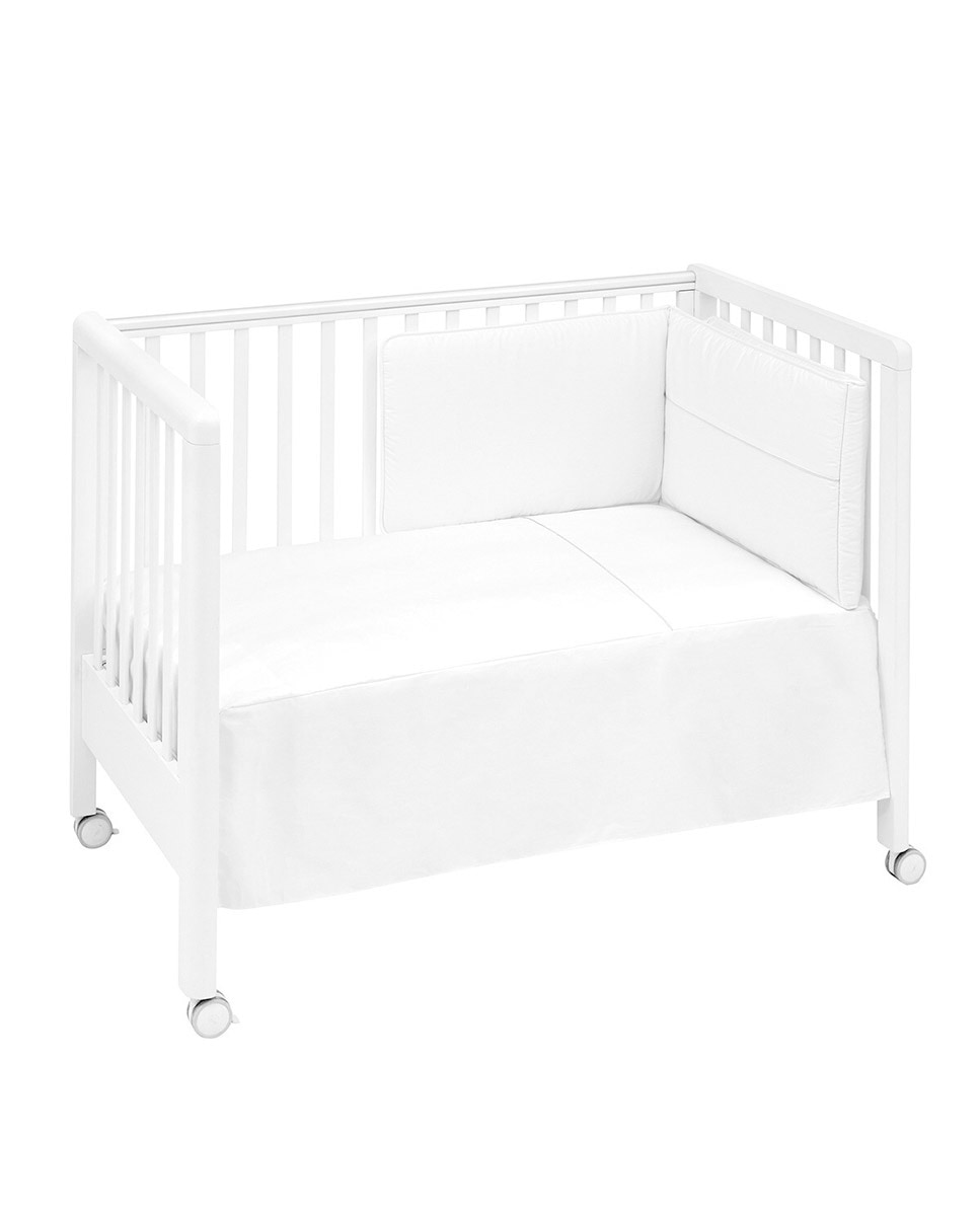 JUEGO DE COLCHA + PROTECTOR PARA CUNA (60 X 120 CM.) COTTON JUICE BABY HOME BLANCO