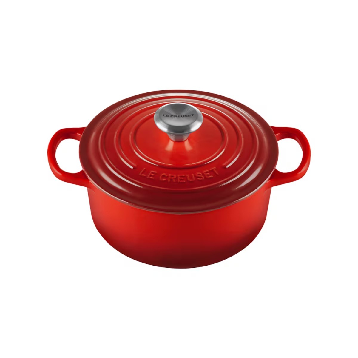 Cocotte redonda de hierro fundido Le Creuset - Cereza 24 cm