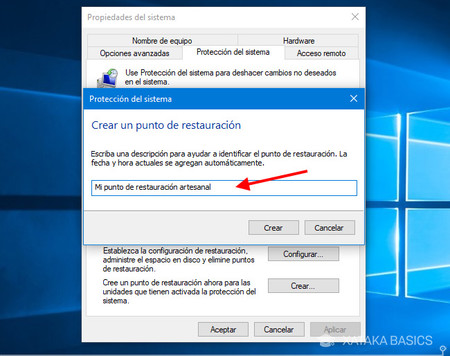 Cómo crear un punto de restauración en Windows