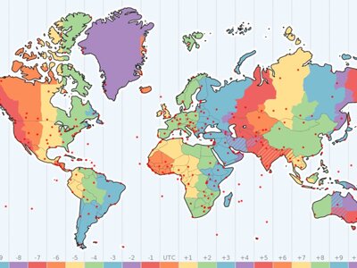 Este mapa interactivo nos descubre los husos horarios, cuándo se producen los cambios de hora y otros datos interesantes