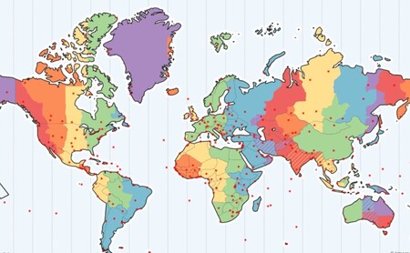Este mapa interactivo nos descubre los husos horarios, cuándo se producen los cambios de hora y otros datos interesantes
