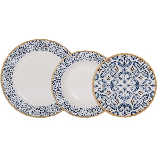 Santa Clara Vajilla completa 12 Piezas de Vidrio Templado Villaboa