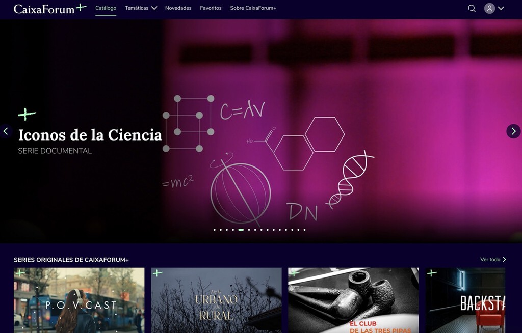 Más oferta en televisión y gratis. Llega CaixaForum Plus, una nueva plataforma para fomentar el contenido cultural y científico