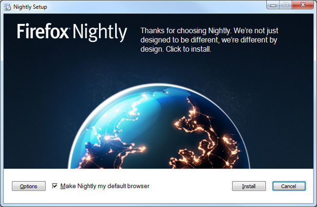 Firefox instalador Windows de versiones nightly