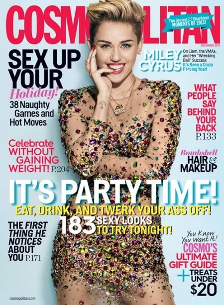 Miley Cyrus, en Cosmopolitan la lengua se usa sólo para rajar