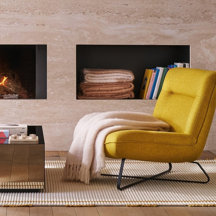 Plaid liso, de lana y poliamida, Mantas
AM.PM