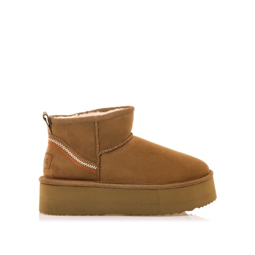 MTNG - Botines Planos Mustang 59733 Mujer Cuero - 37