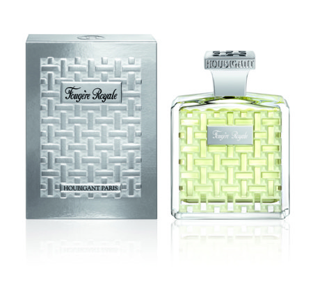 El frasco de la mítica fragancia Fougère Royale de Houbigant reinterpretado con un nuevo twist que lo convierte en irresistible