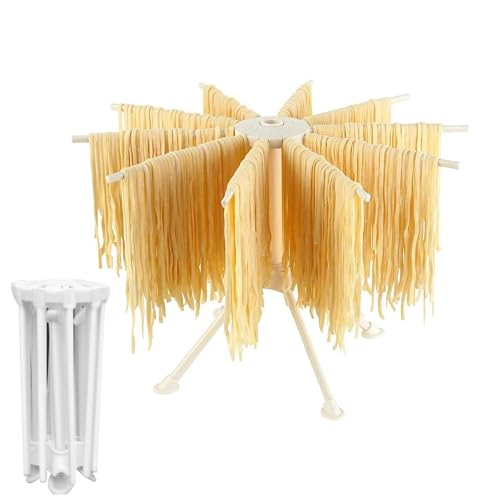 Secador Pasta 10 Ramas Fideos Plegables Estante de Secado Estable Fideos Hechos a Mano Soporte para Colgar Utensilios de Cocina Pasta Casera Gadget