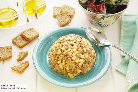 Receta de tartar de atún y manzana verde ácida