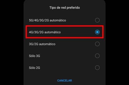 Apagar 5g Android