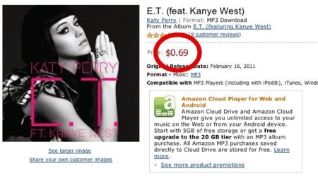 Amazon desafía a iTunes rebajando el precio de sus canciones a 0,69 dólares