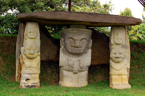 Parque Arqueologico De San Agustin Tomb Of A Deity With Supporting Warriors
