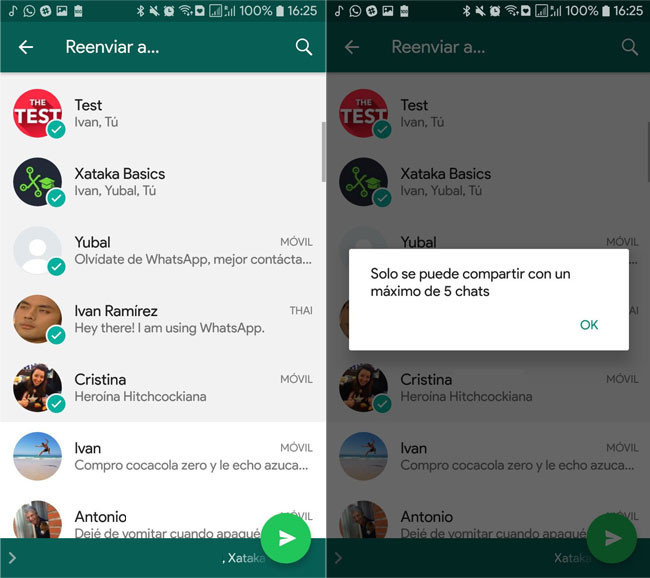 Whatsapp Cinco Contactos 1