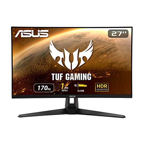 ASUS VG27AQ1A - Monitor Gaming de 27" WQHD (2560x1440, IPS, HDMI, Display Port, 170 Hz, 1ms MPRT, ELMB, G-SYNC Compatible ready, HDR 10), Negro