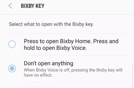 Bixby が無効になっています