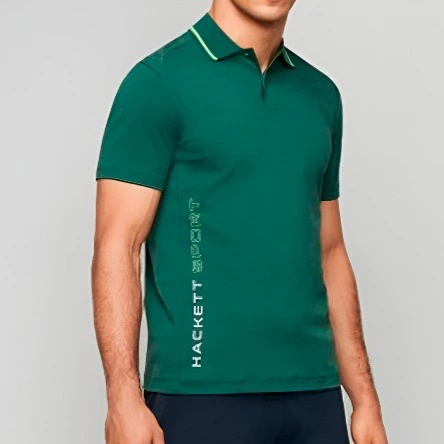 Hackett London Polo de hombre manga corta logo lateral slim fit